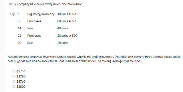 Oriole Department Store estimates inventory by