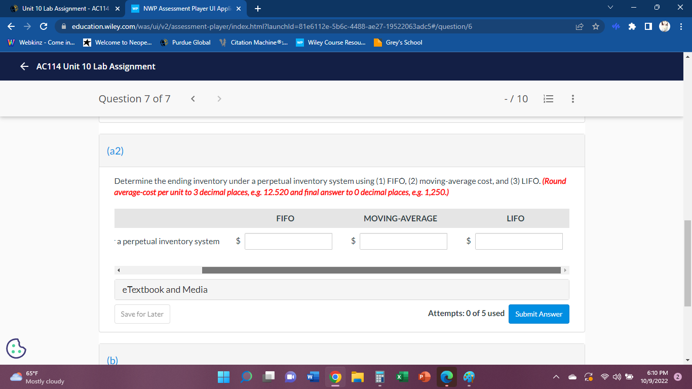 Unit 10 Lab Assignment - AC114 X WP NWP