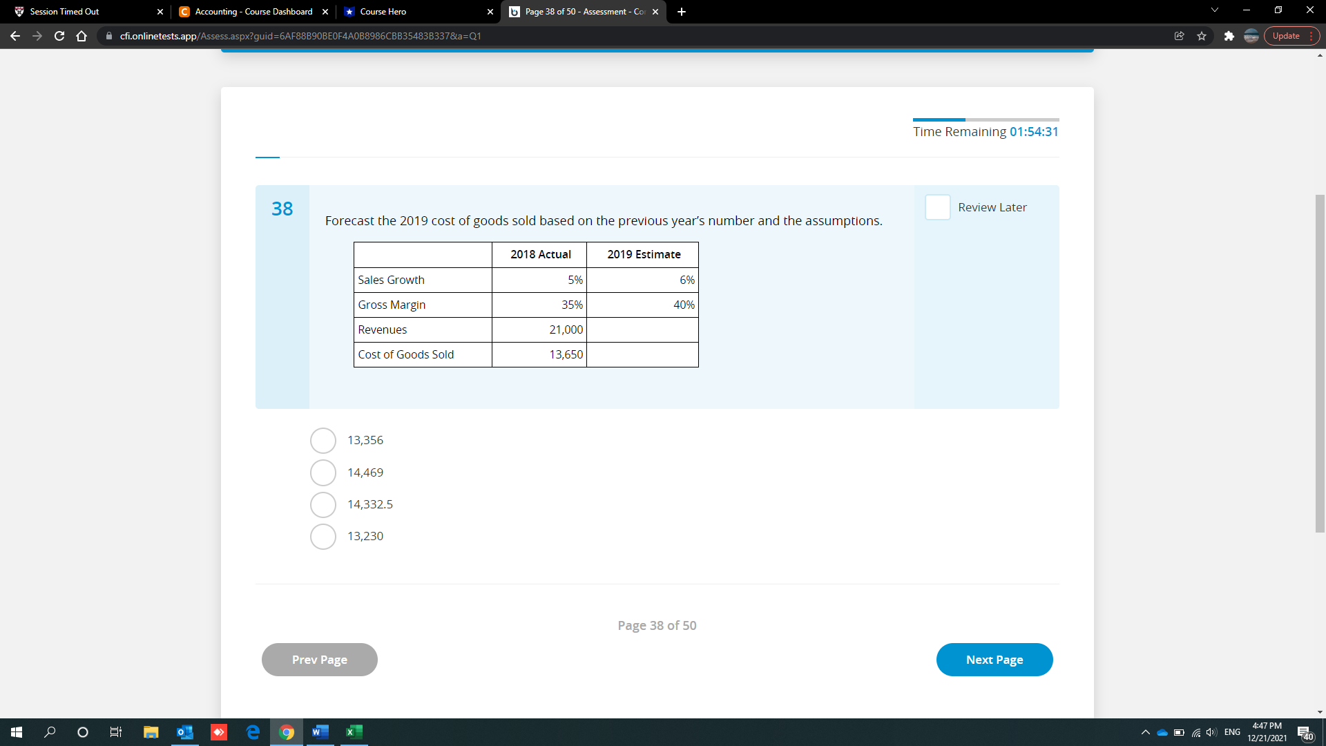 Session Timed Out C Accounting - Course Dashboard