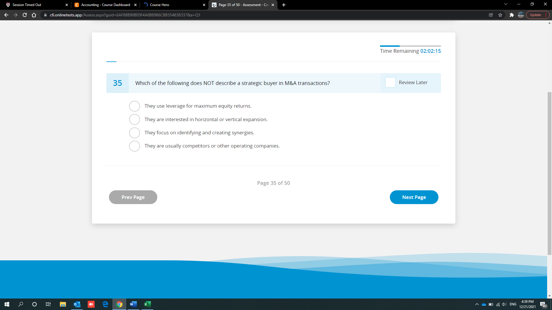 Session Timed Out C Accounting - Course Dashboard