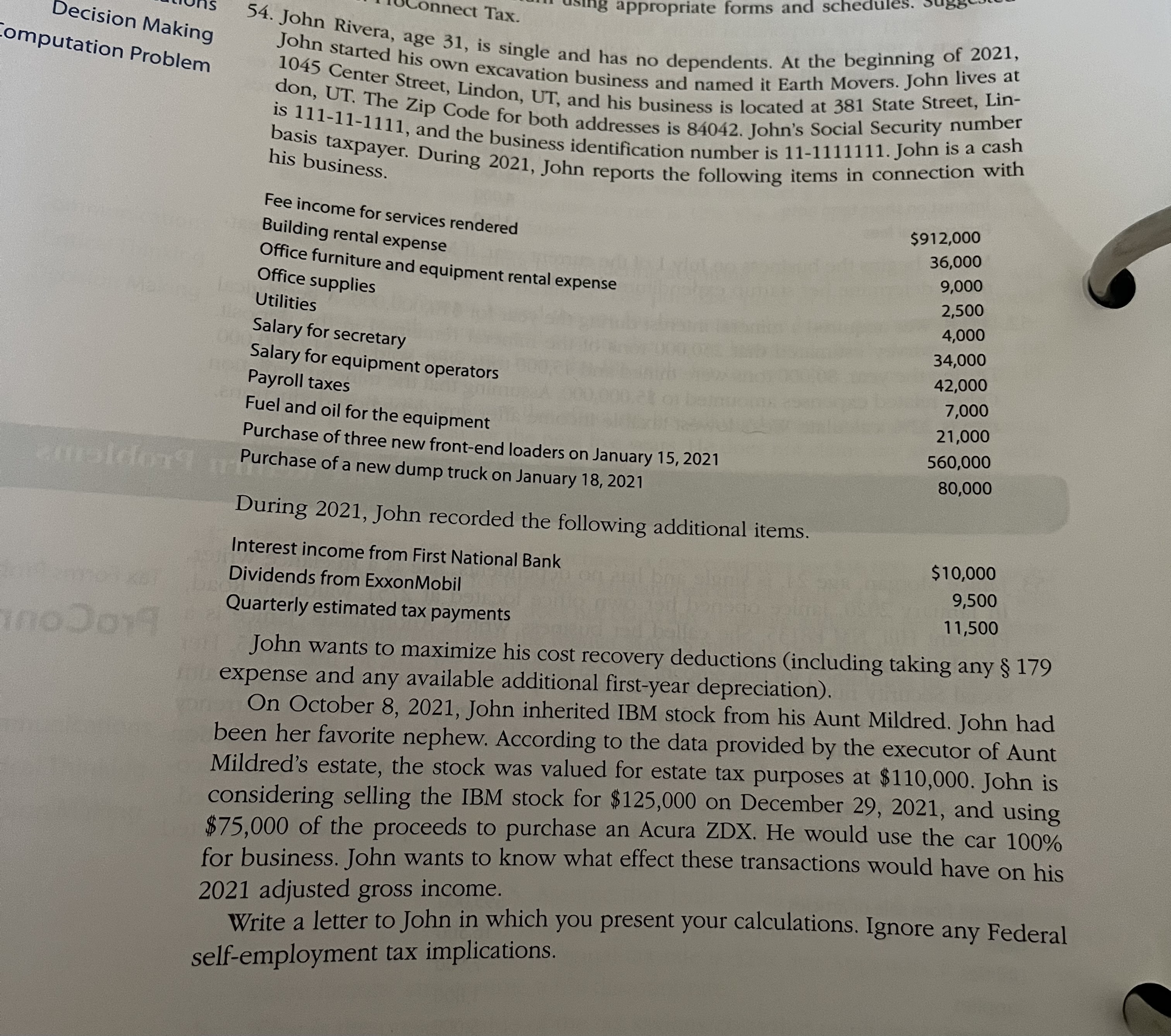 onnect Tax. appropriate forms and schedu Decision