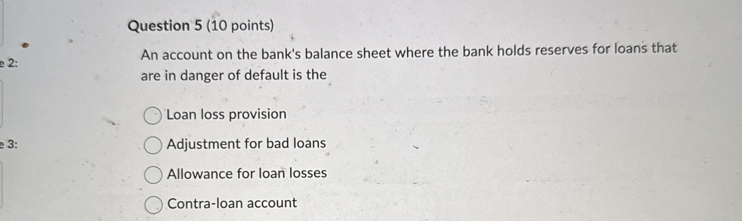 Question 5 ( 1 0 points ) An account on the
