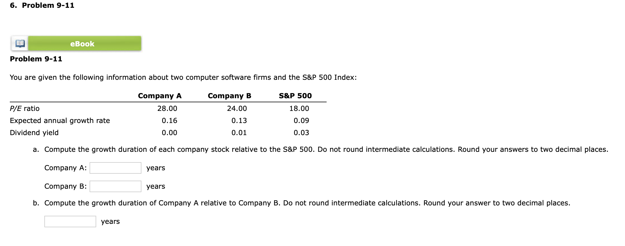 eBook Problem 9 - 1 1 You are given the following