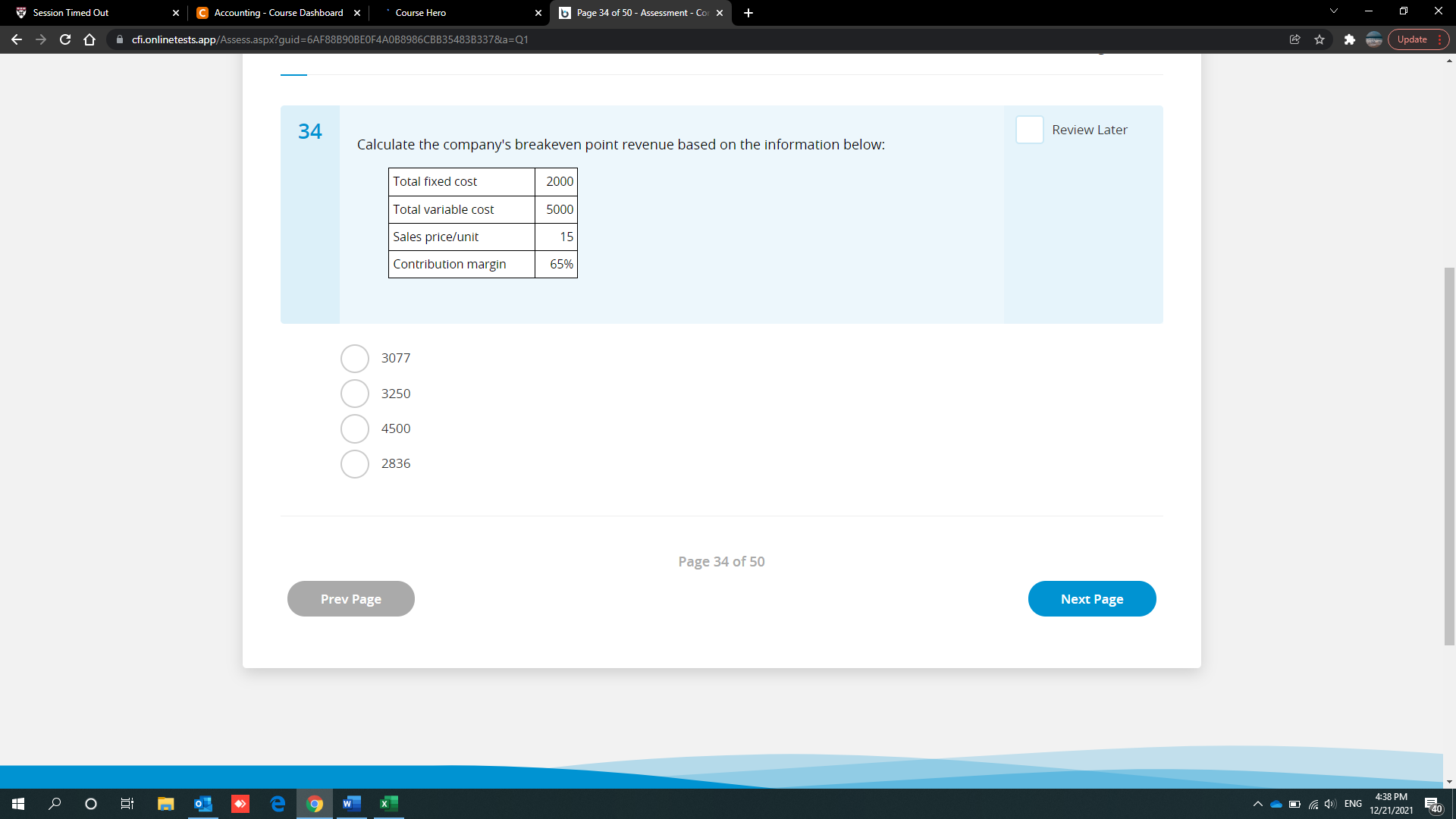 Session Timed Out C Accounting - Course Dashboard