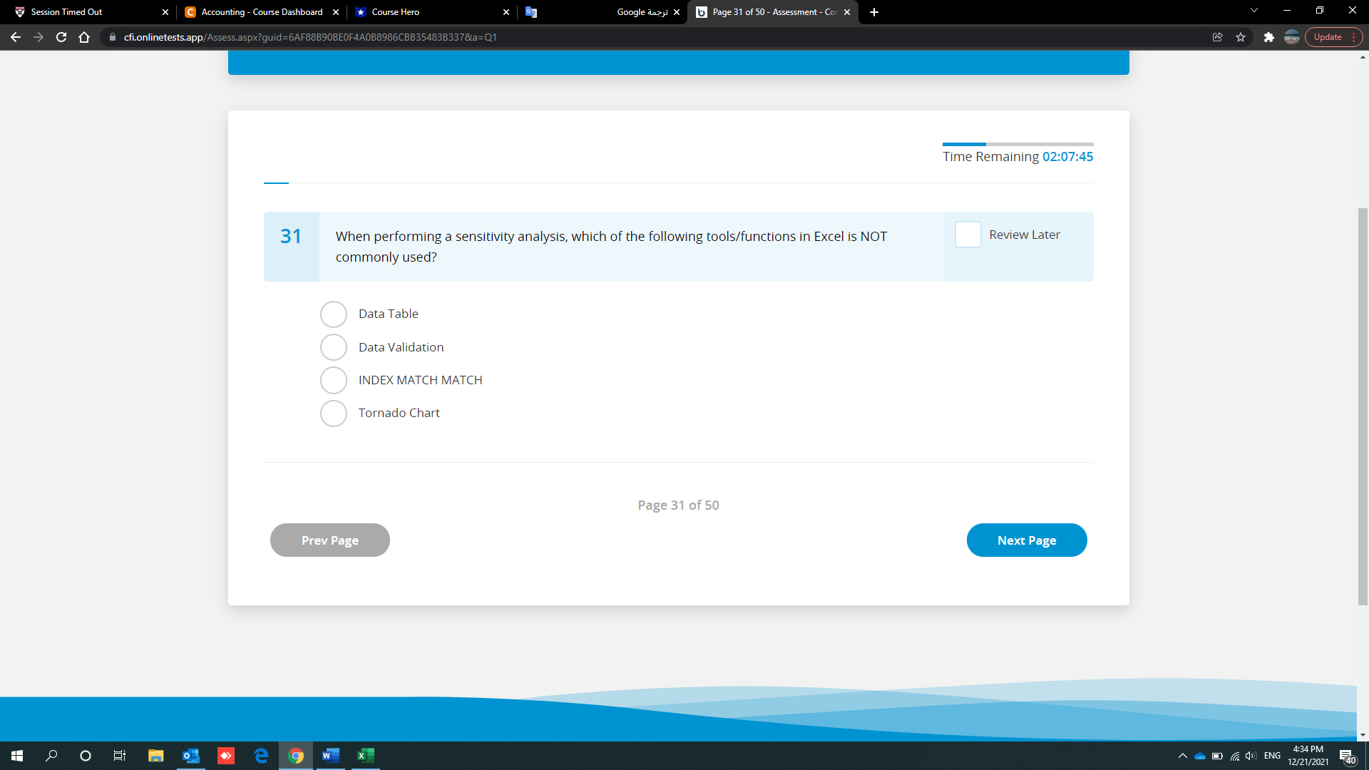 Session Timed Out C Accounting - Course Dashboard
