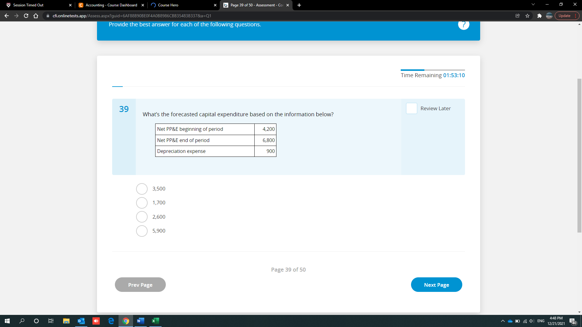 Session Timed Out C Accounting - Course Dashboard