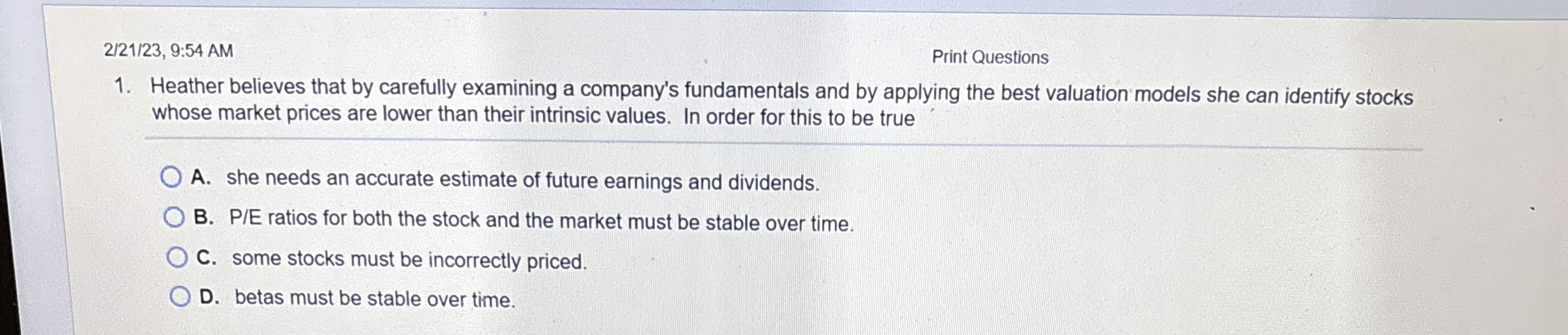 2 / 2 1 / 2 3 , 9 : 5 4 AM Print Questions