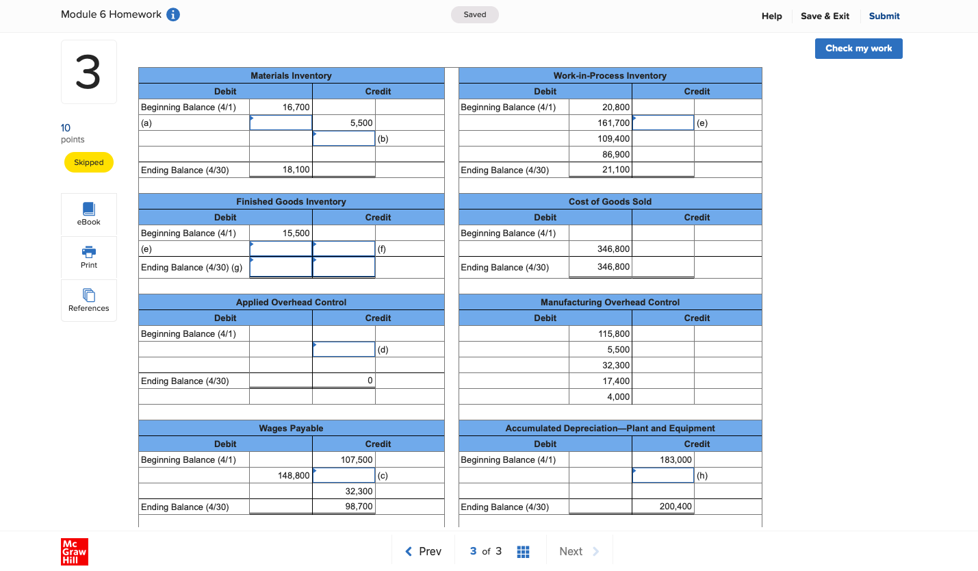 Module 6 Homework Saved Help Save & Exit Submit