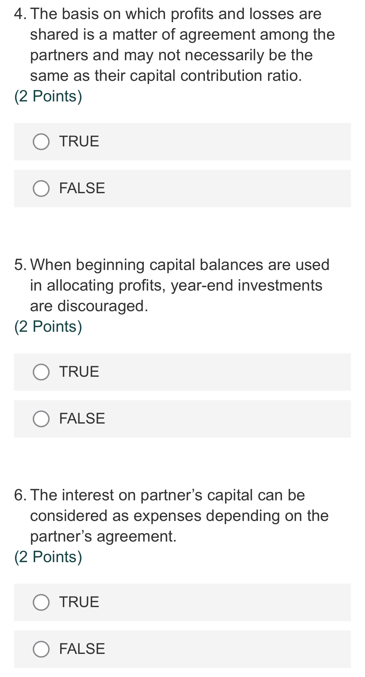 10. The basis for distribution of profits and