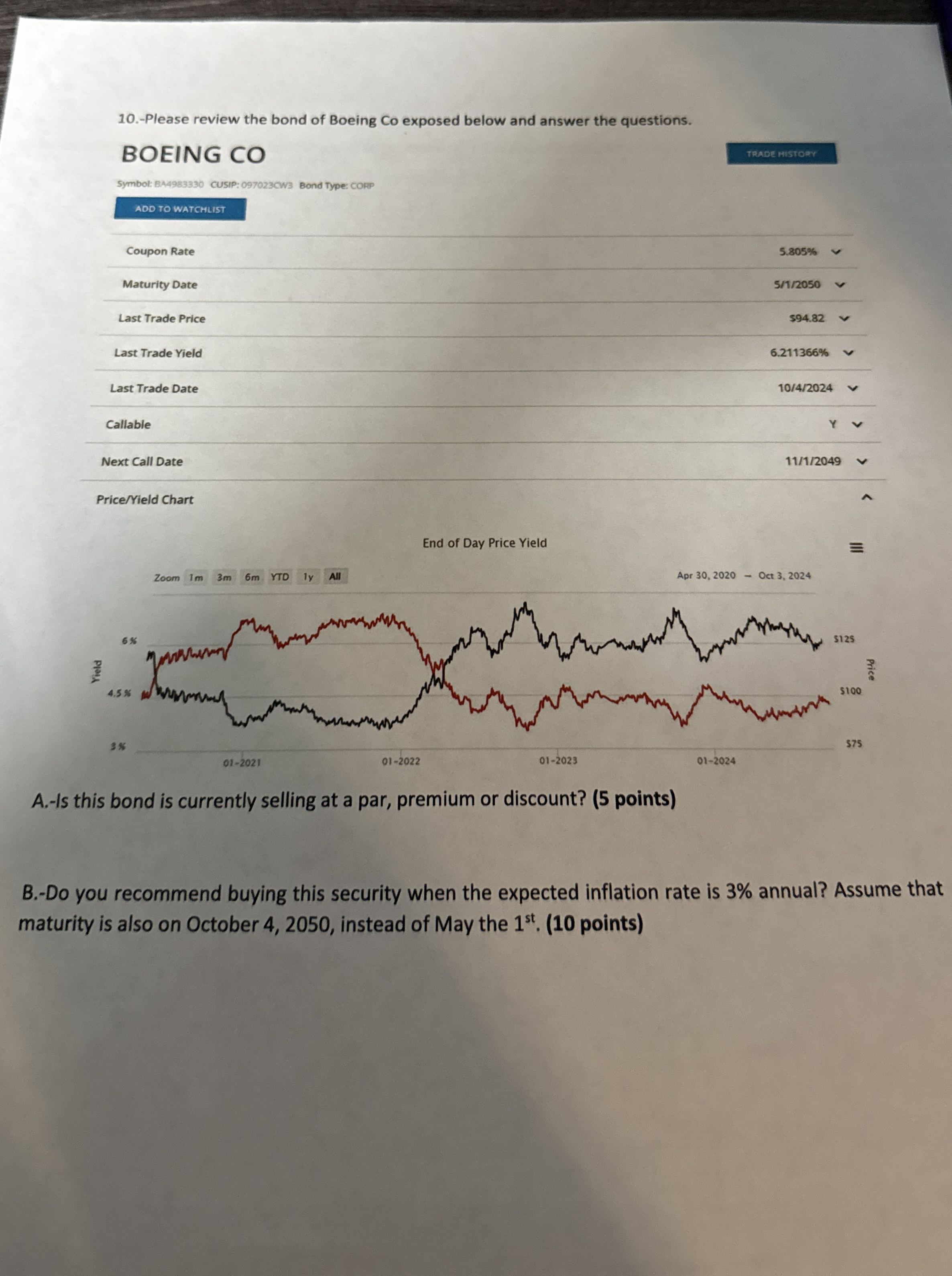 1 0 . - Please review the bond of Boeing Co