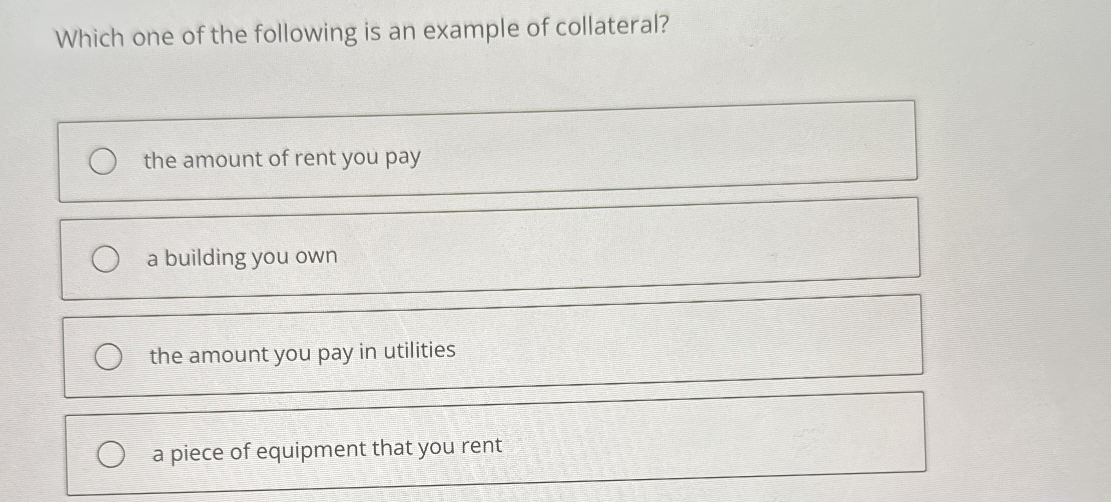 Which one of the following is an example of