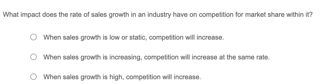 What impact does the rate of sales growth in an