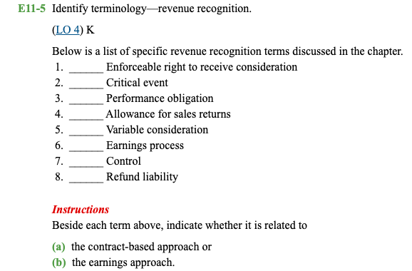 Please answer. E11-2 Identify qualitative