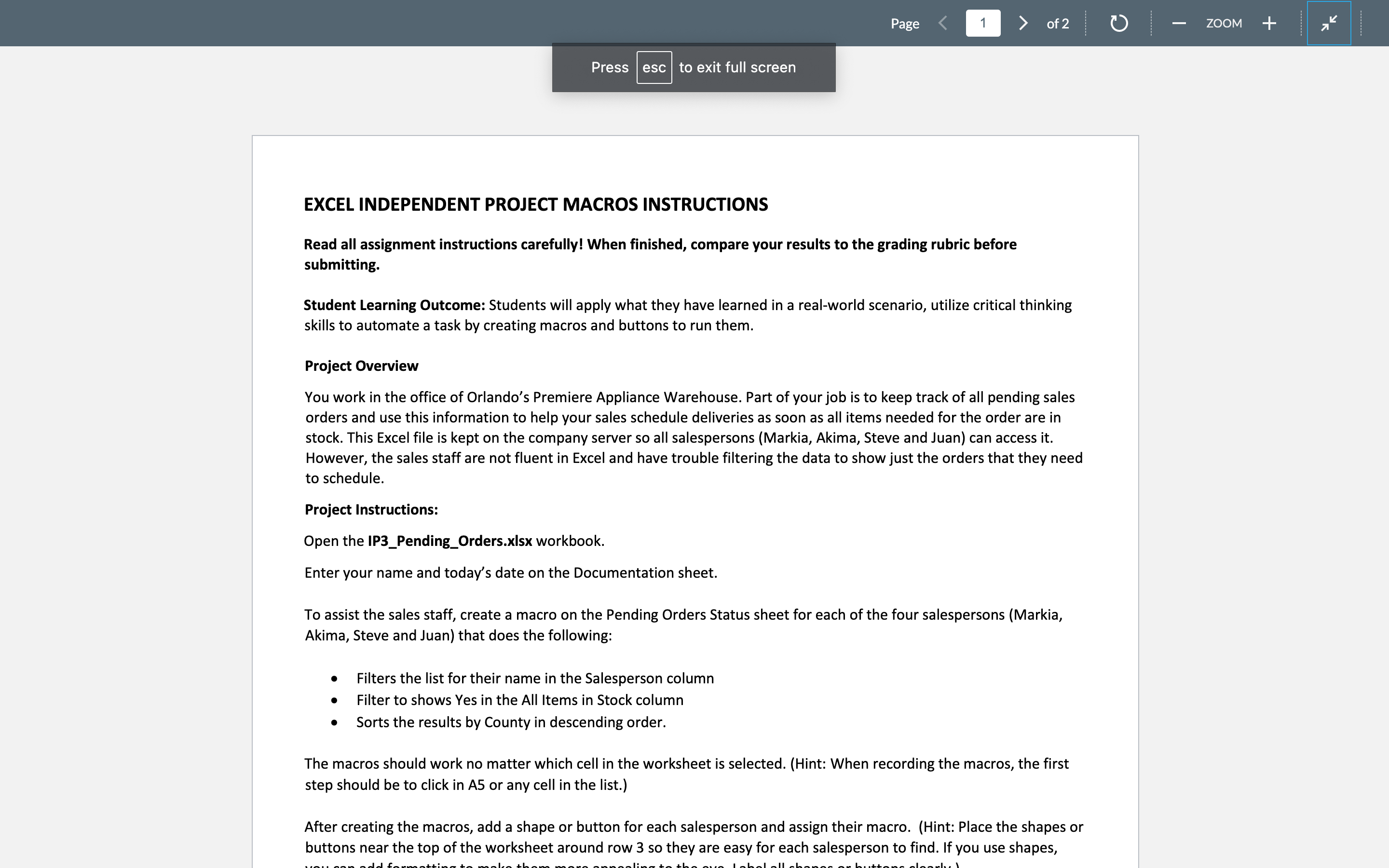 Page < 1 of 2 ZOOM + Orlando's Premiere