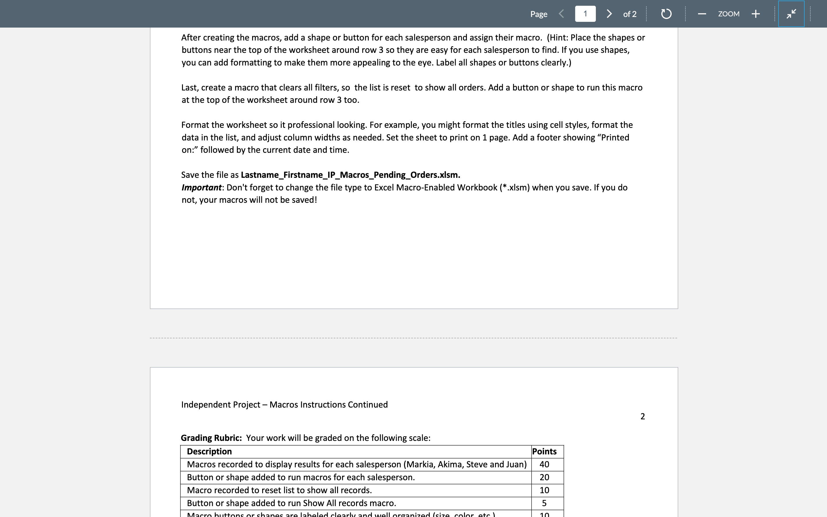 Page < 1 of 2 ZOOM + Orlando's Premiere