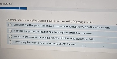 core: 7 0 4 5 0 A nominal variable would be
