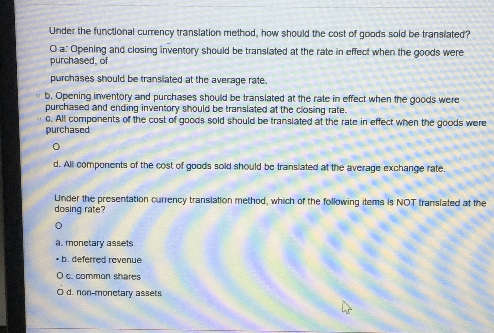 Under the functional currency translation method,