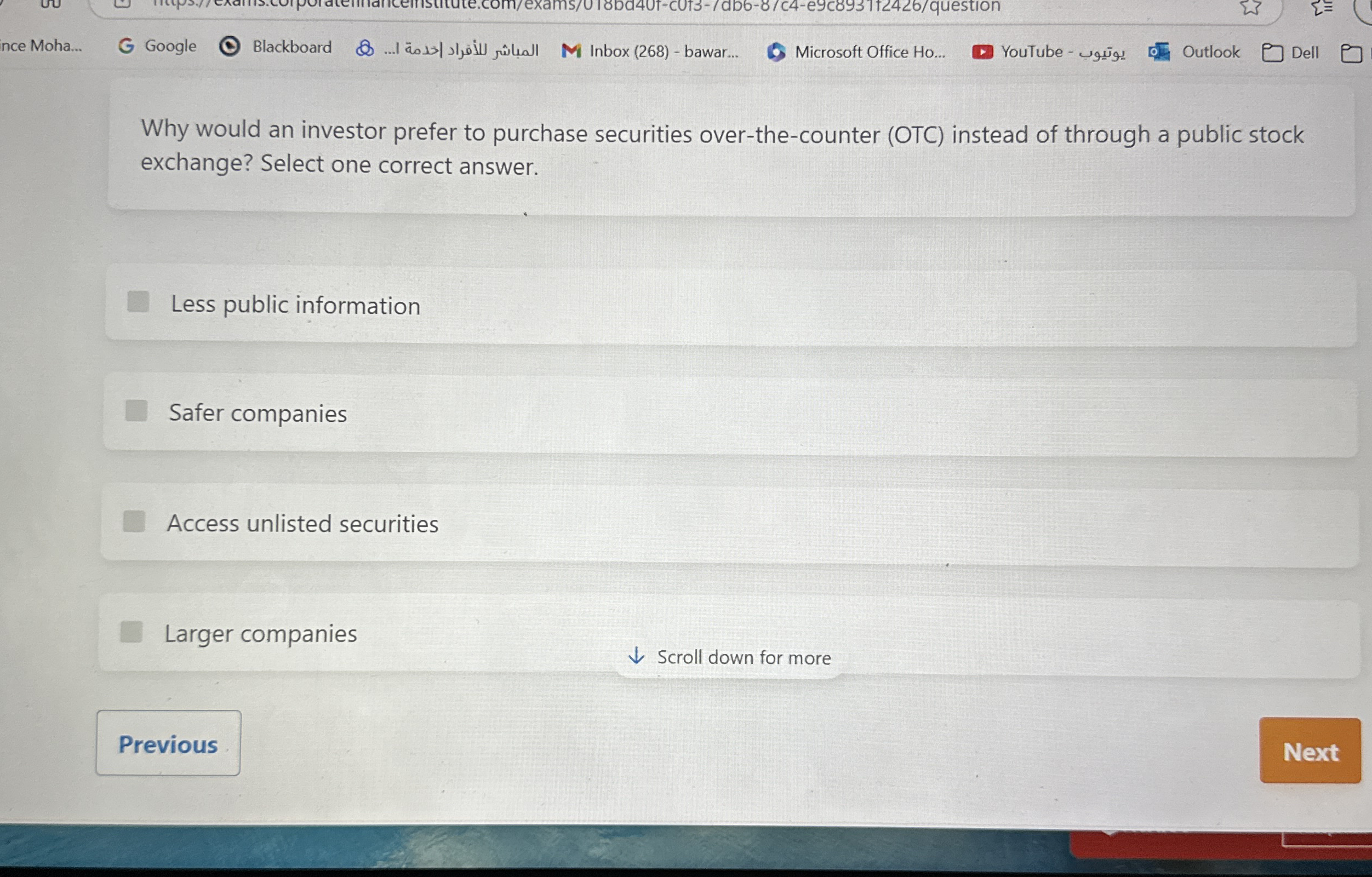nce Moha... Google Blackboard . . . Inbox ( 2 6 8