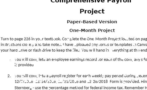 comprenensI Ive Payion Project Paper-Based