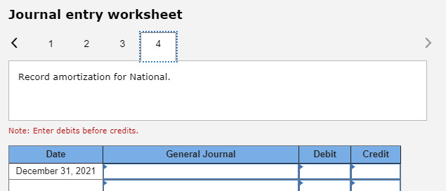 Journal entry worksheet A 2 4 Record the lease