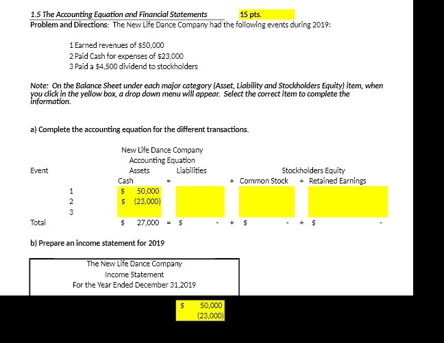 1.5 The Accounting Equation and Financial