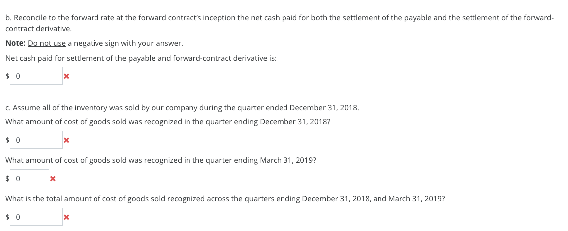 How do you compute part B? Forward exchange