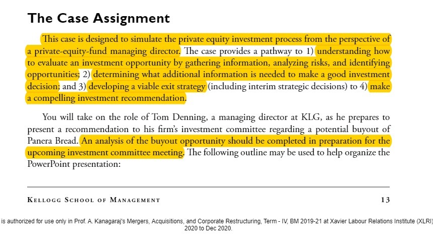 The Case Assignment This case is designed to