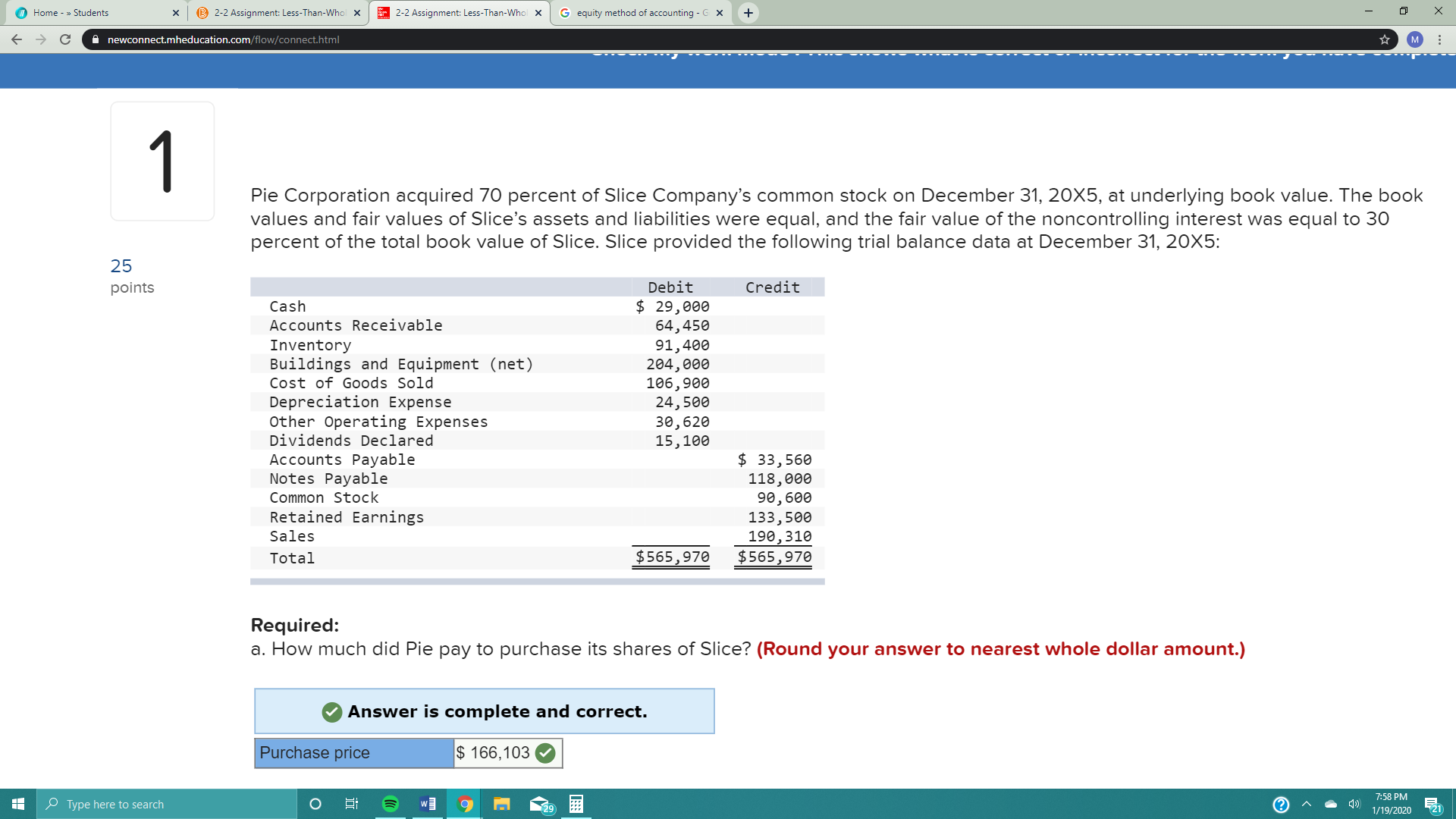 I 0 Home , . Sludenls 25 points Pie Corporation