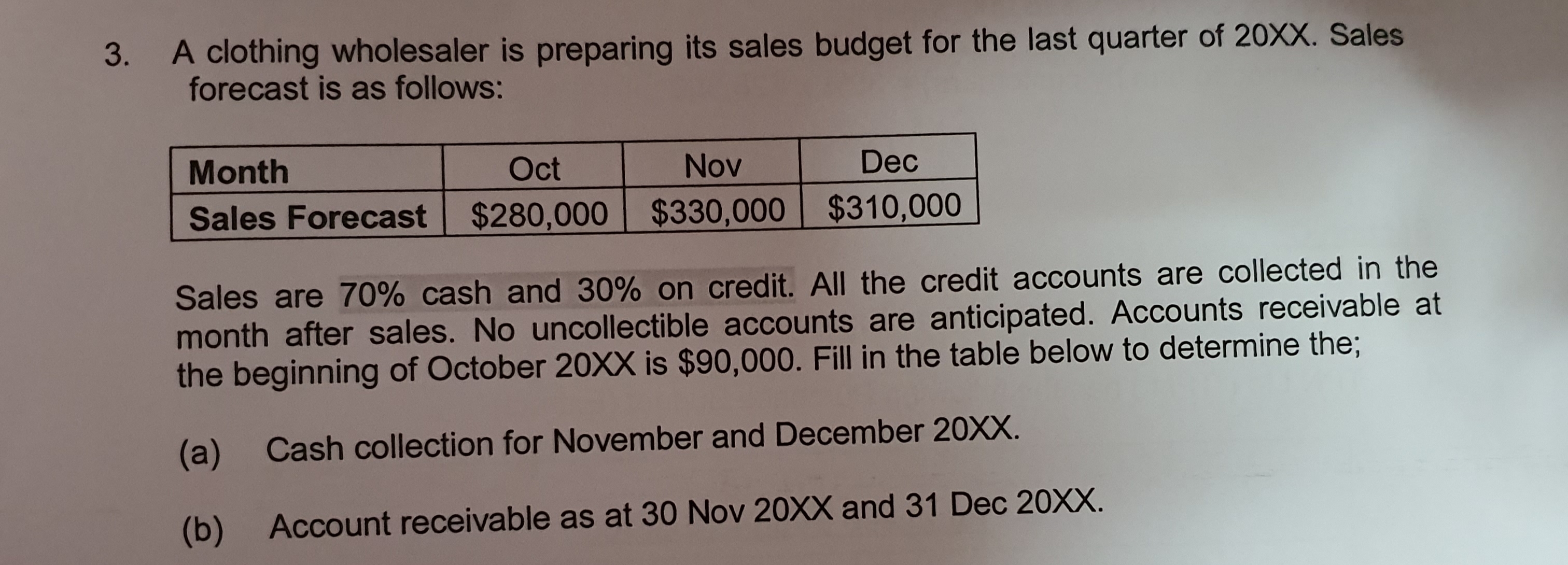 How should I work on question 3 and 4? 3. A