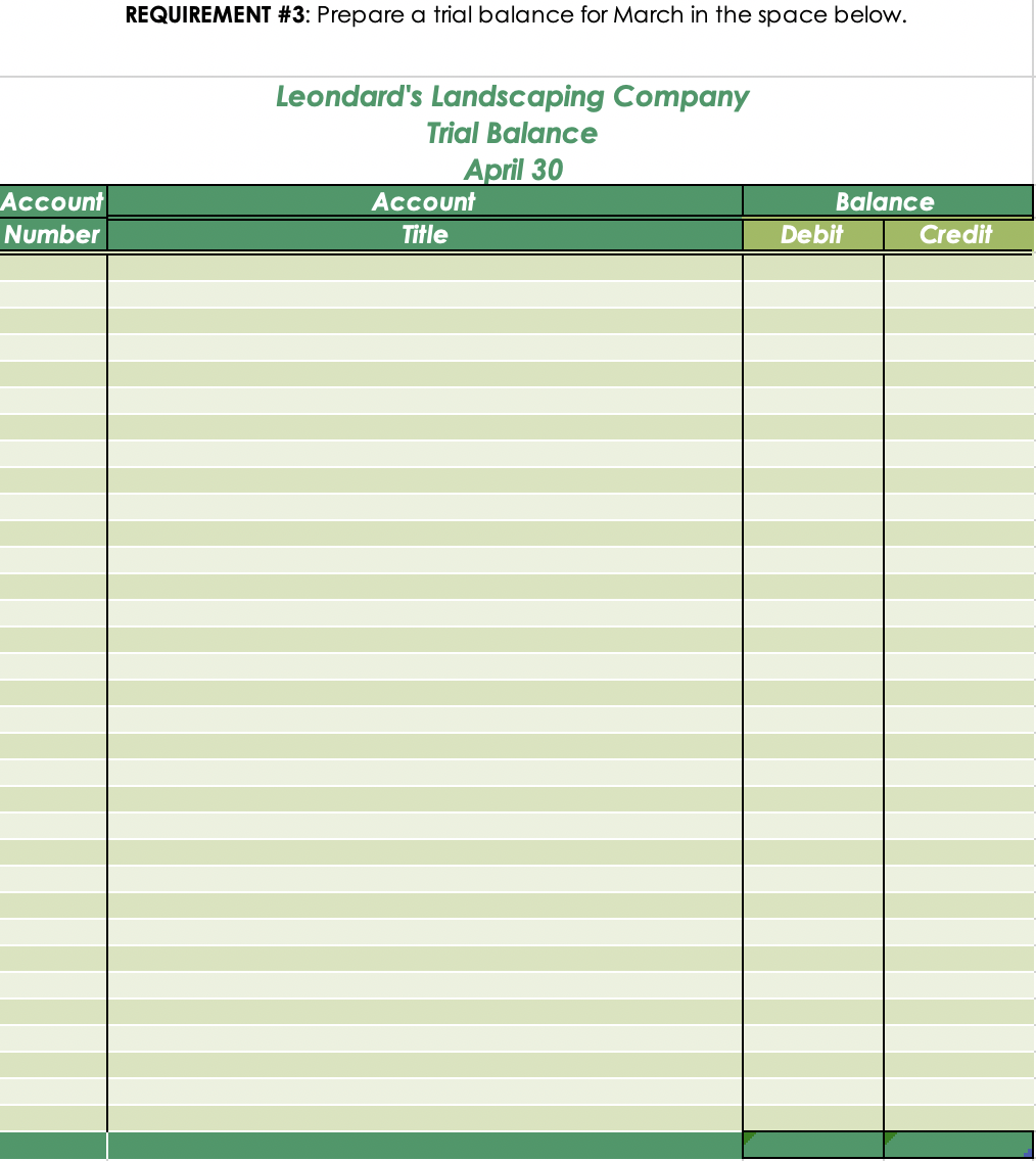 USE EXCEL TO ANSWER Prepare journal entries to