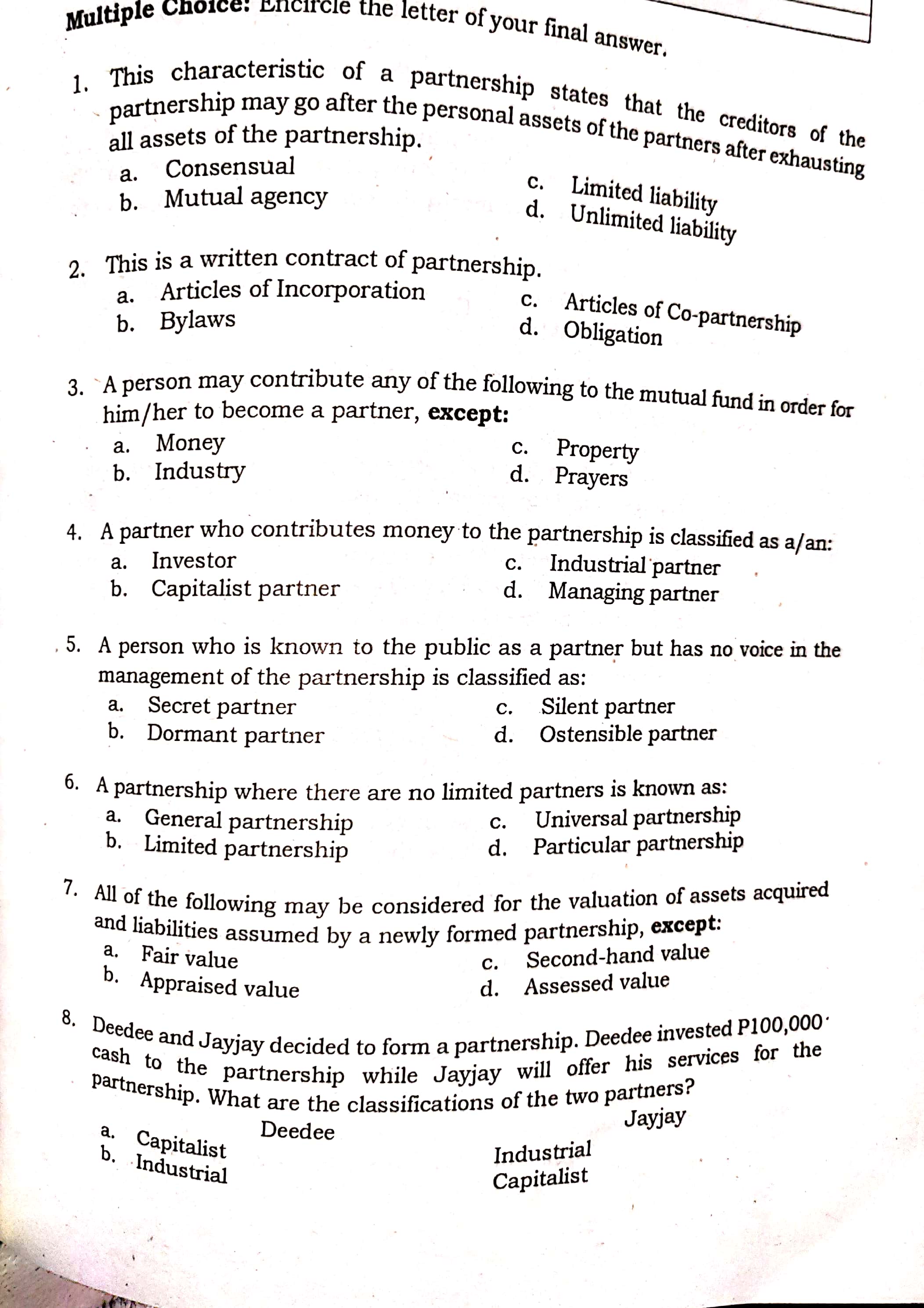 Help me with clear explanation Multiple Choice: