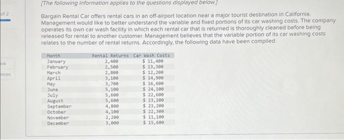 Ji 2. Using least squares regression, estimate