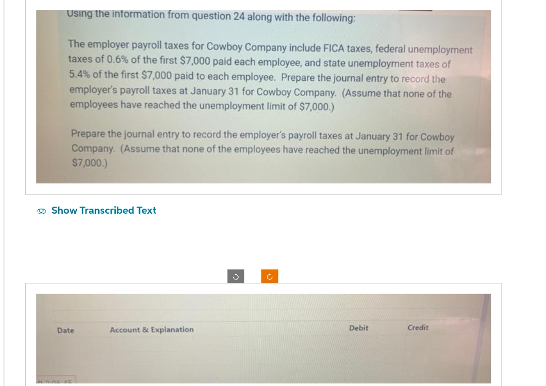 Using the information from question 24 along with