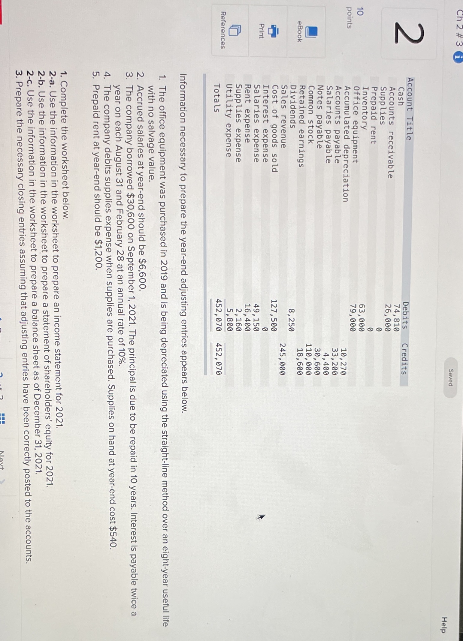 1. Complete the worksheet below.2-a. Use the