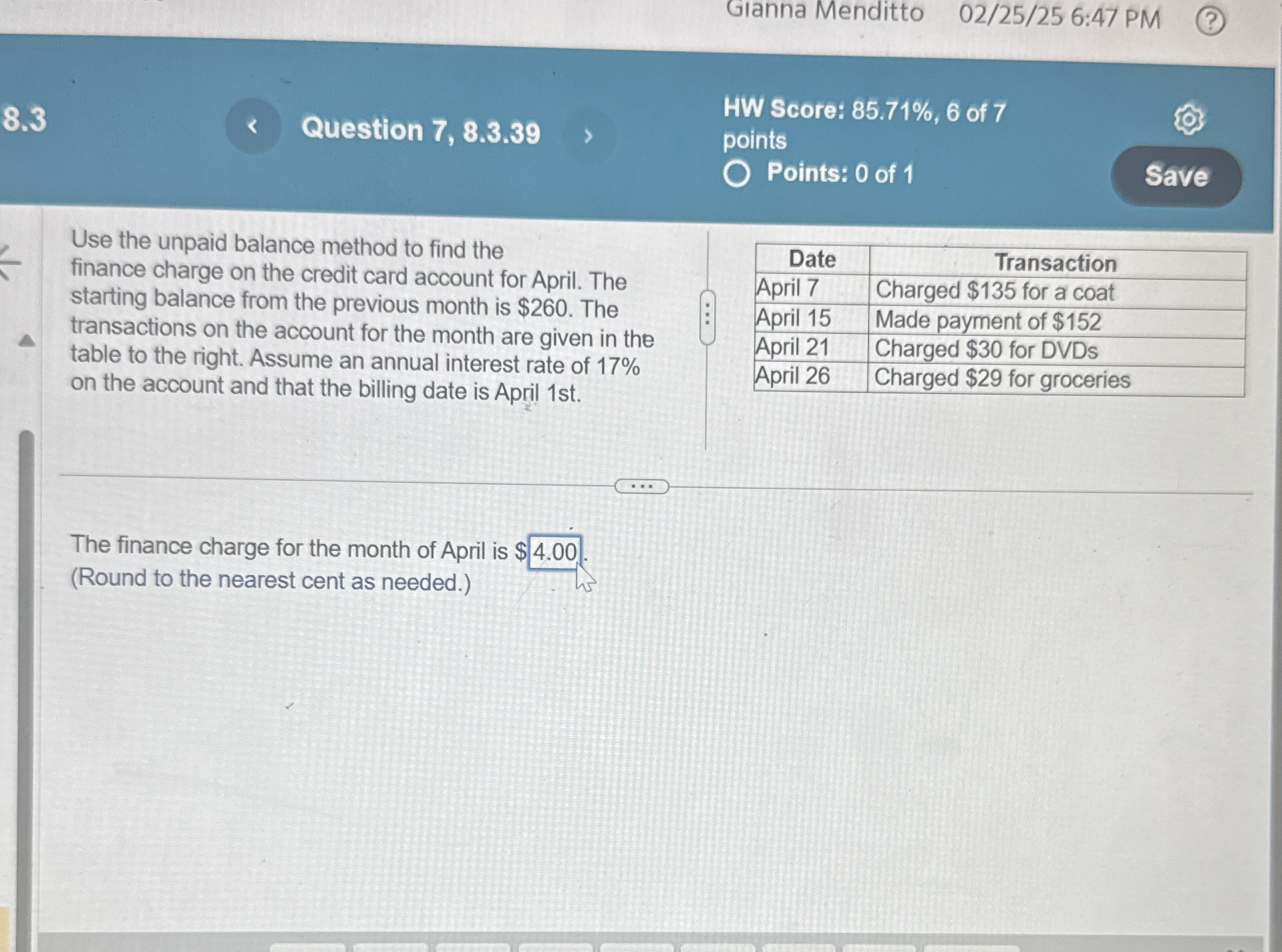 Glanna Menditto 0 2 / 2 5 / 2 5 6 : 4 7 PM 8 . 3