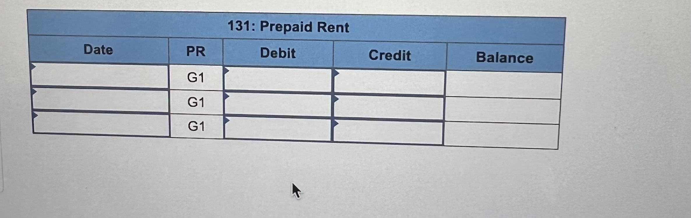 Complete the following accounts shown in the