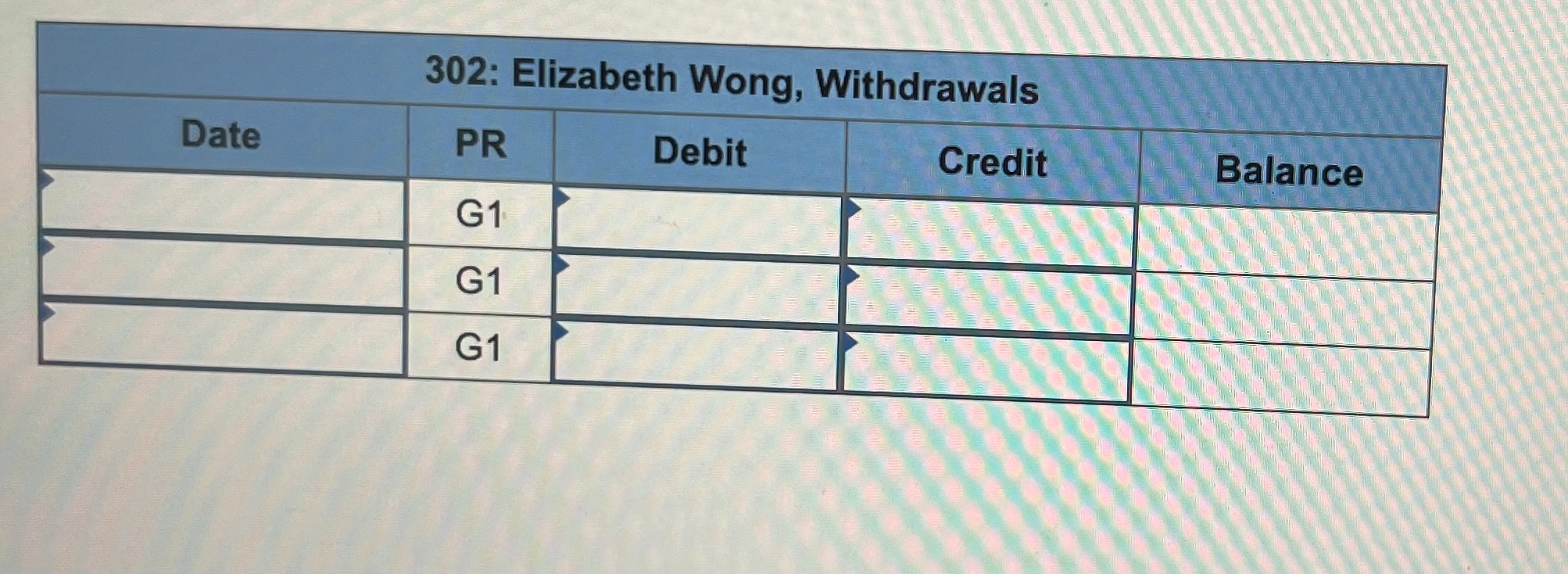 Complete the following accounts shown in the