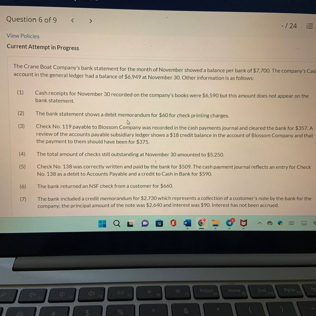 Question 6 of 9 <  style=