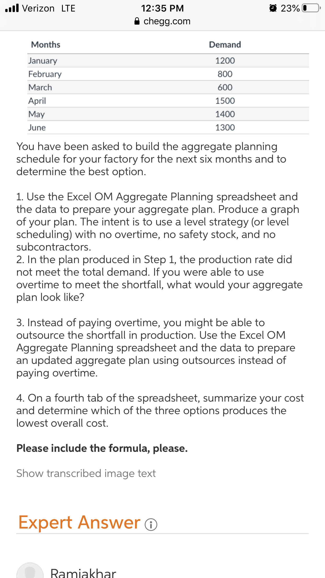 .ul Verizon LTE 12:35 PM E 23%EJ' chegg.com