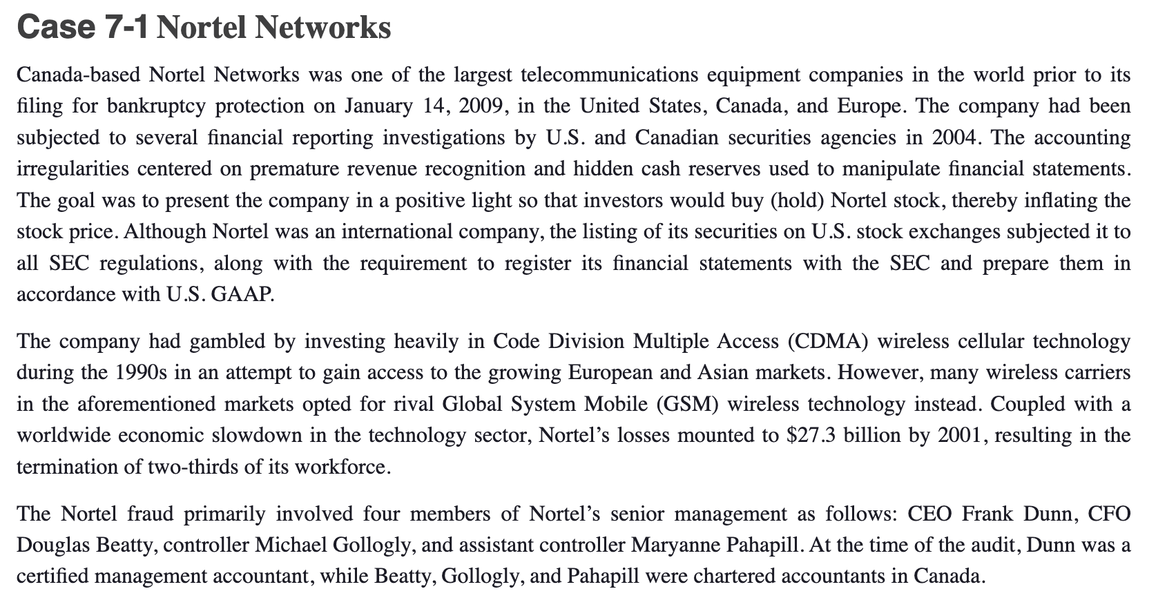 use power point to do presentation for case 7-1 ,