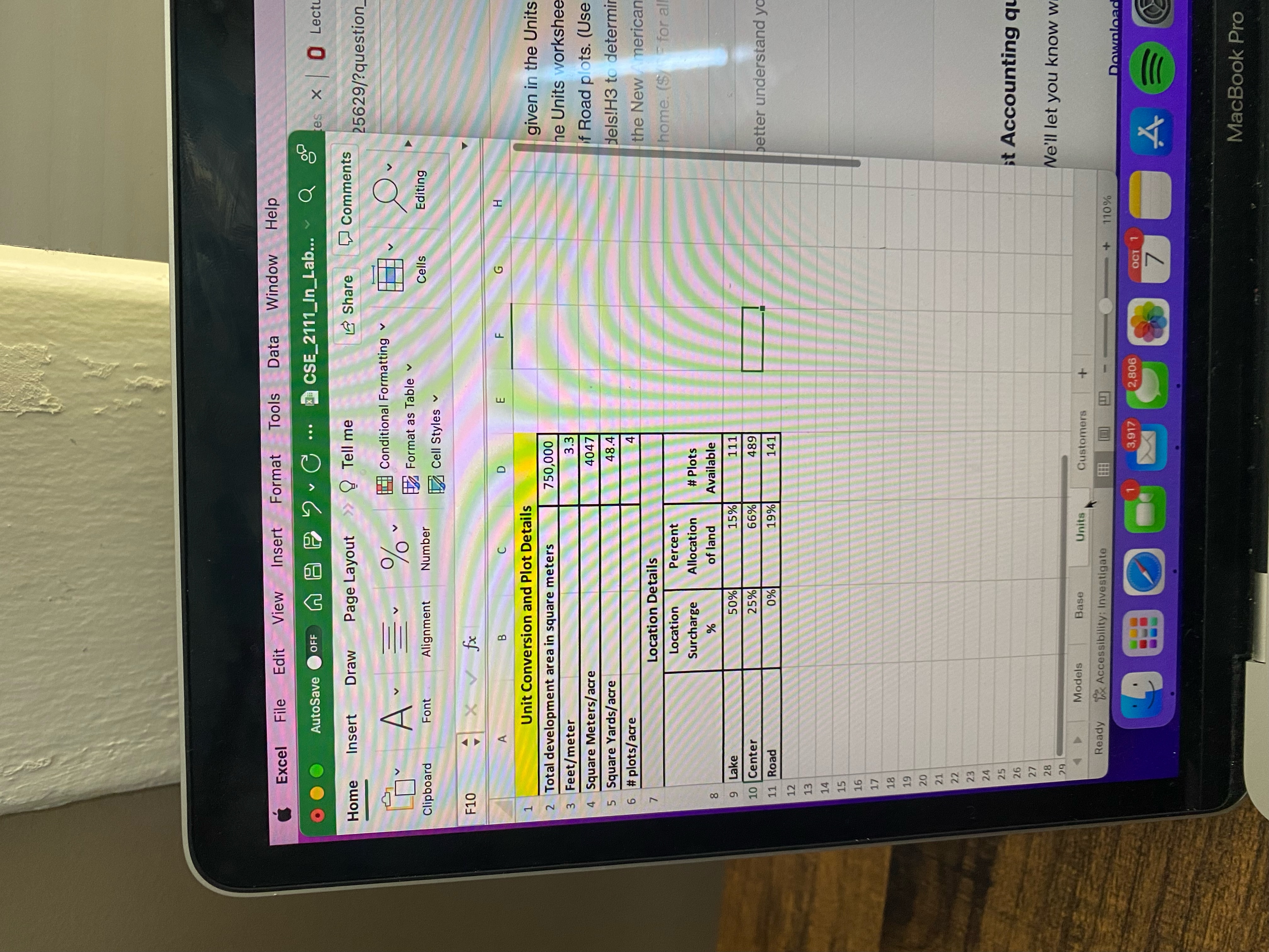 Write ann Excel formula in cell Models!H3 to