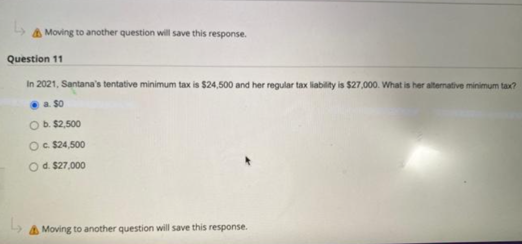 Moving to another question will save this