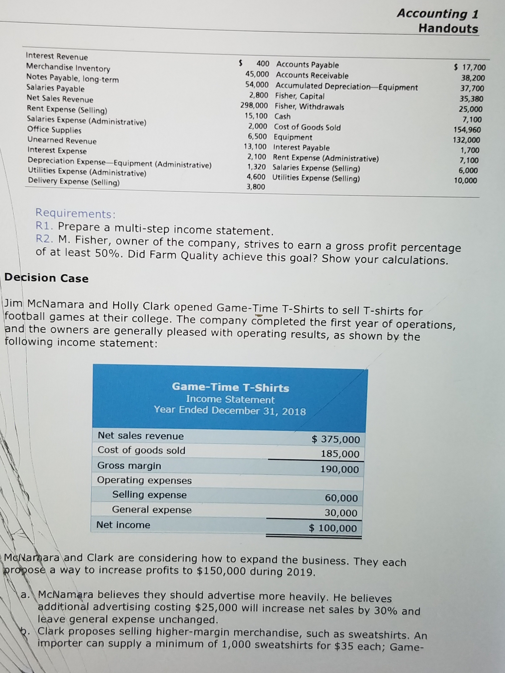 #3 and Decision Case. Thank you for your help