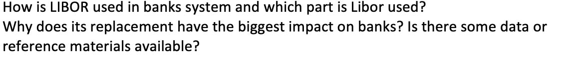 More details about LIBOR using in banking system