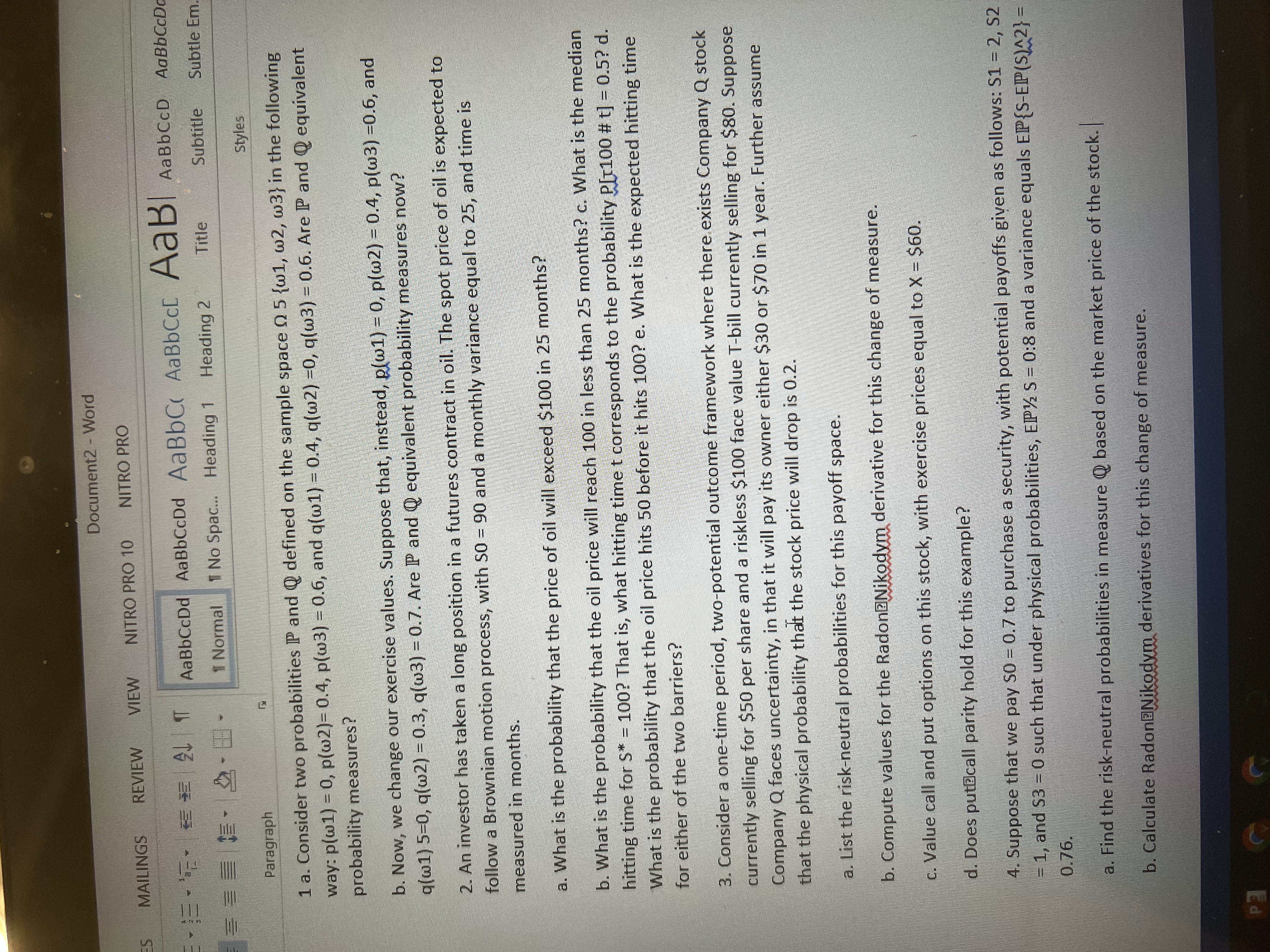 Document2 - Word ES MAILINGS REVIEW VIEW NITRO