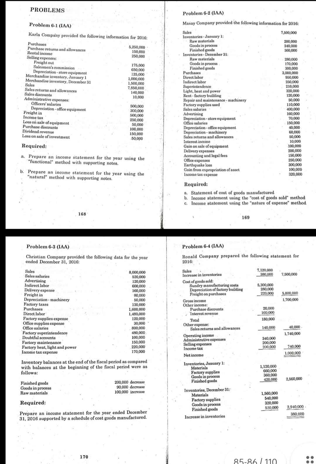 Answer problem 6-1 to 6-7 PROBLEMS Problem 6-2