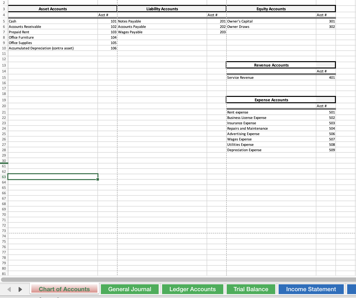 Income Statement: Prepare the income statement