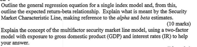 Outline the general regression equation for a