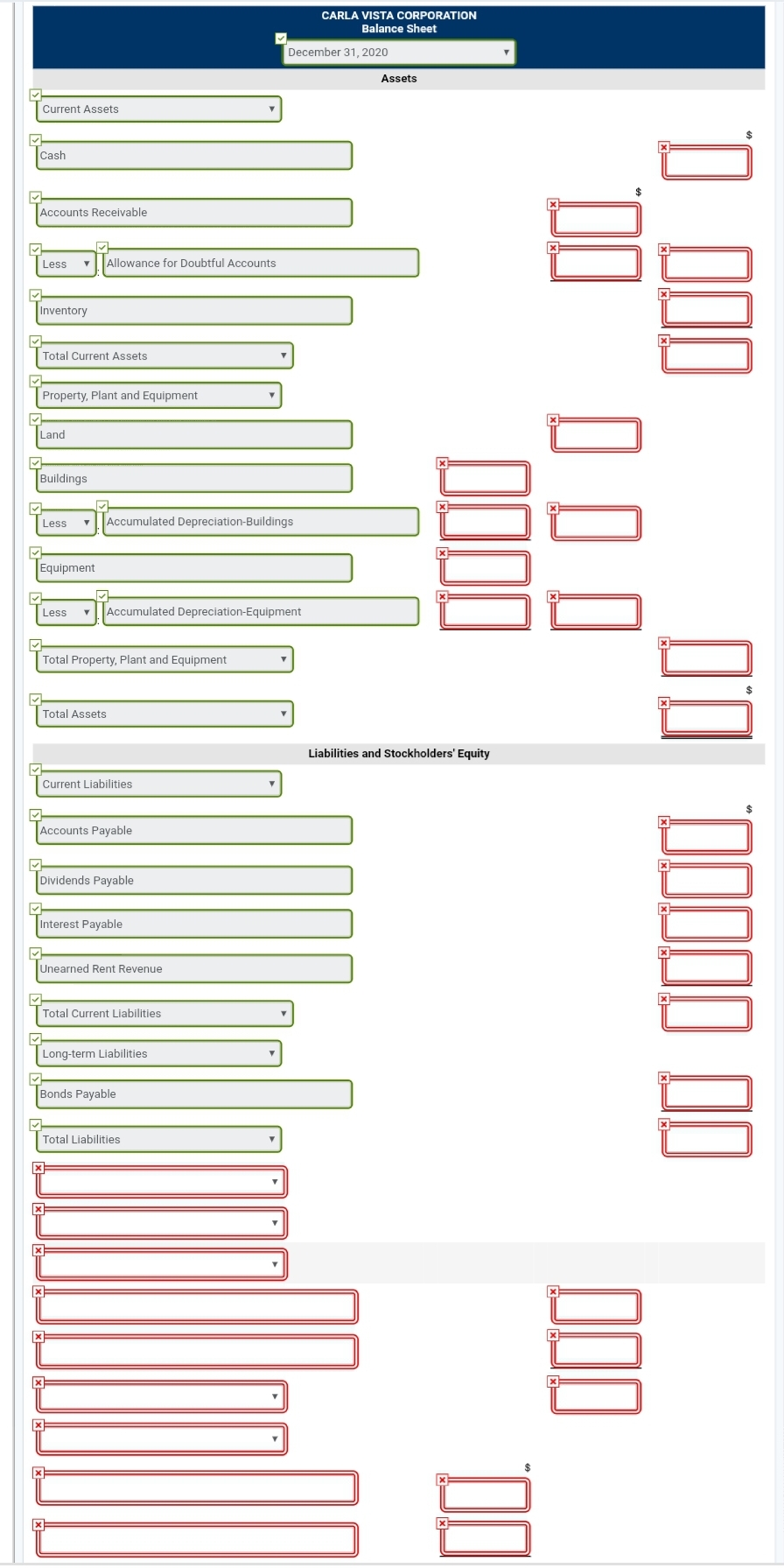 Hello, I need help on the Balance Sheet please.