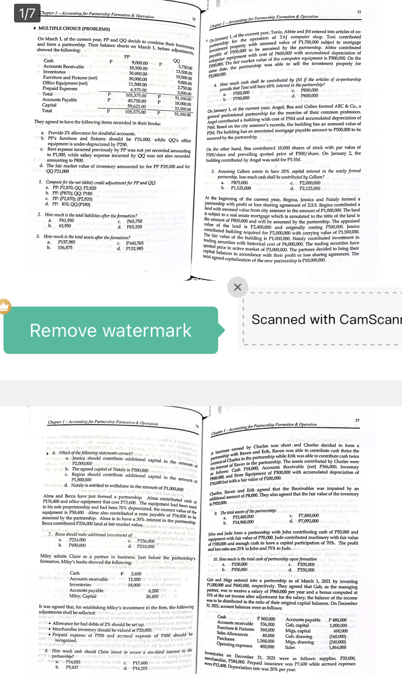 1/7 Chapter 1 - Accounting for Partnership